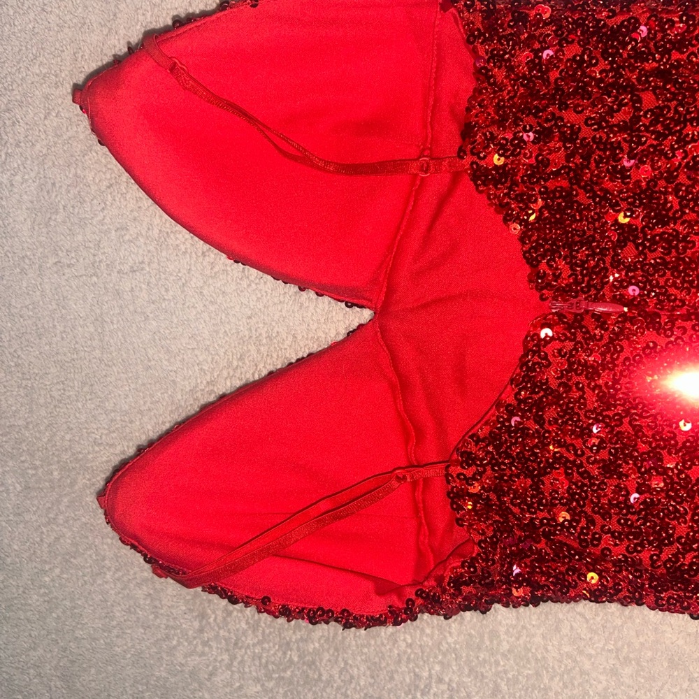 Fashion Nova Red Sequin Mini Dress - Picture 5 of 7